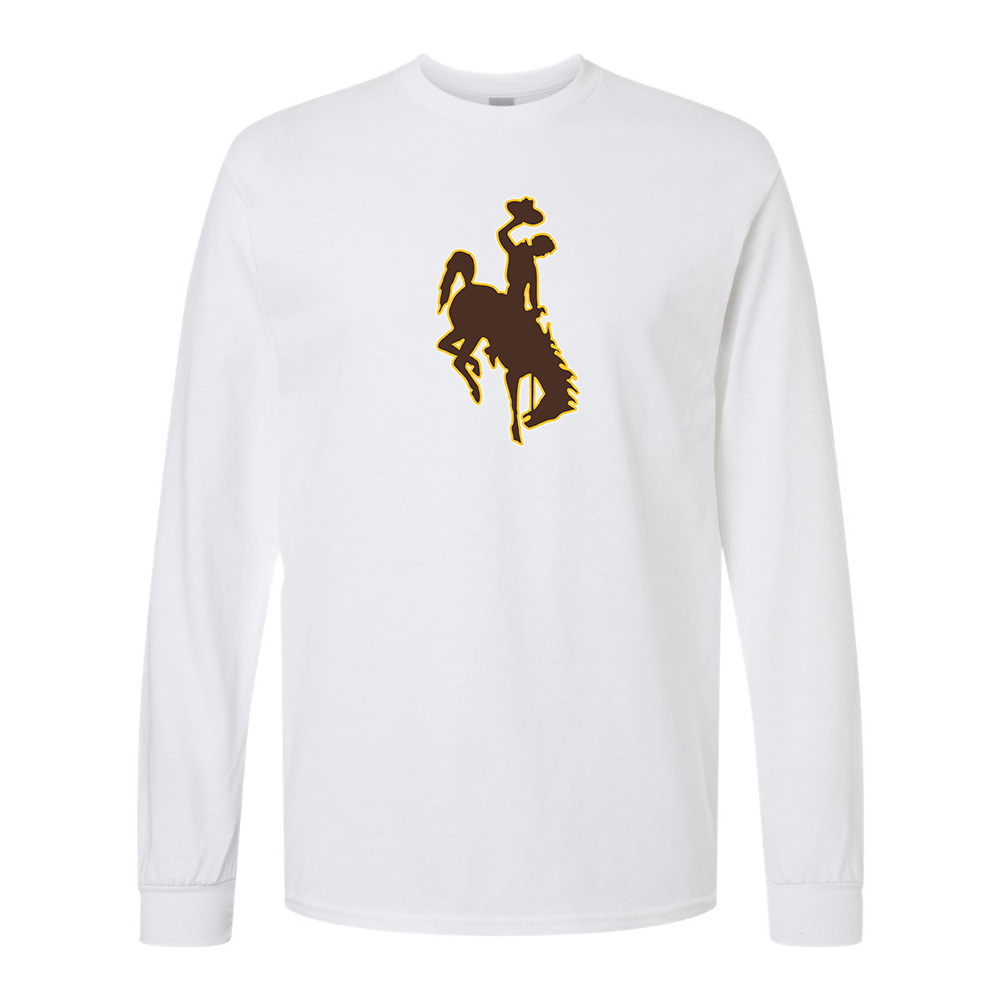 Men's  Wyoming Cowboys Gildan Heavy Cotton Long Sleeve T-Shirt