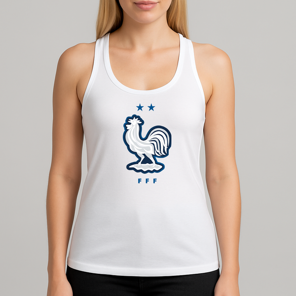 Women's France National Soccer Team  Racerback Tank Top