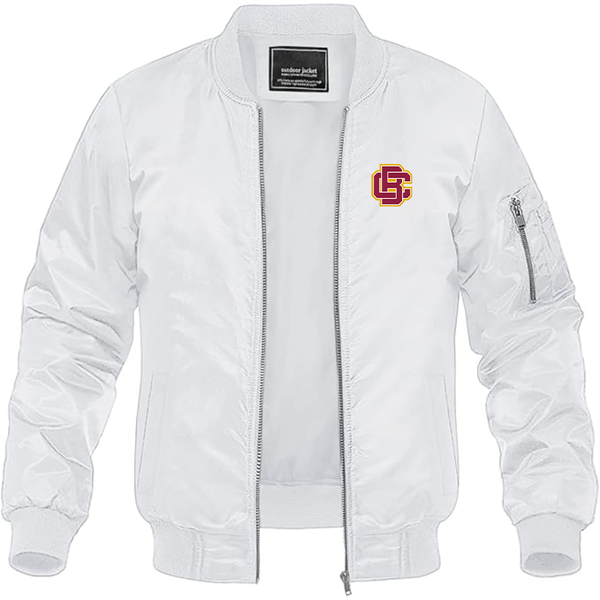 Men's  Bethune Cookman Wildcats Lightweight Bomber Jacket Windbreaker Softshell Varsity Jacket Coat