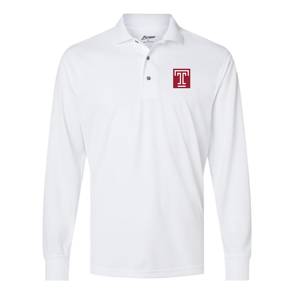 Men's Temple Owls Paragon Prescott Long Sleeve Polo