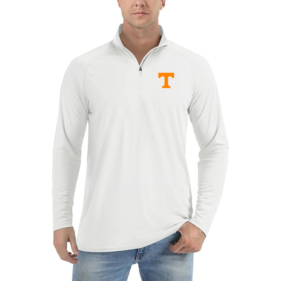 Men's Tennessee Volunteers Lightweight Quarter-Zip Athletic Shirt Long Sleeve Performance