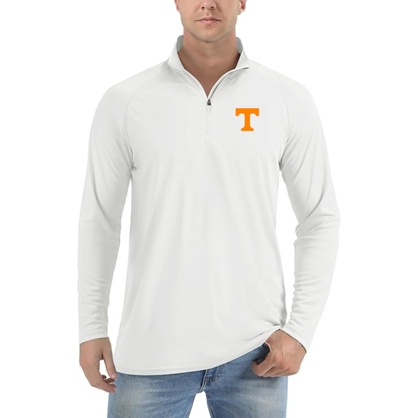 Men's Tennessee Volunteers Lightweight Quarter-Zip Athletic Shirt Long Sleeve Performance