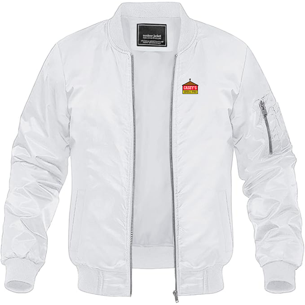 Men's Casey's General Store Lightweight Bomber Jacket Windbreaker Softshell Varsity Jacket Coat