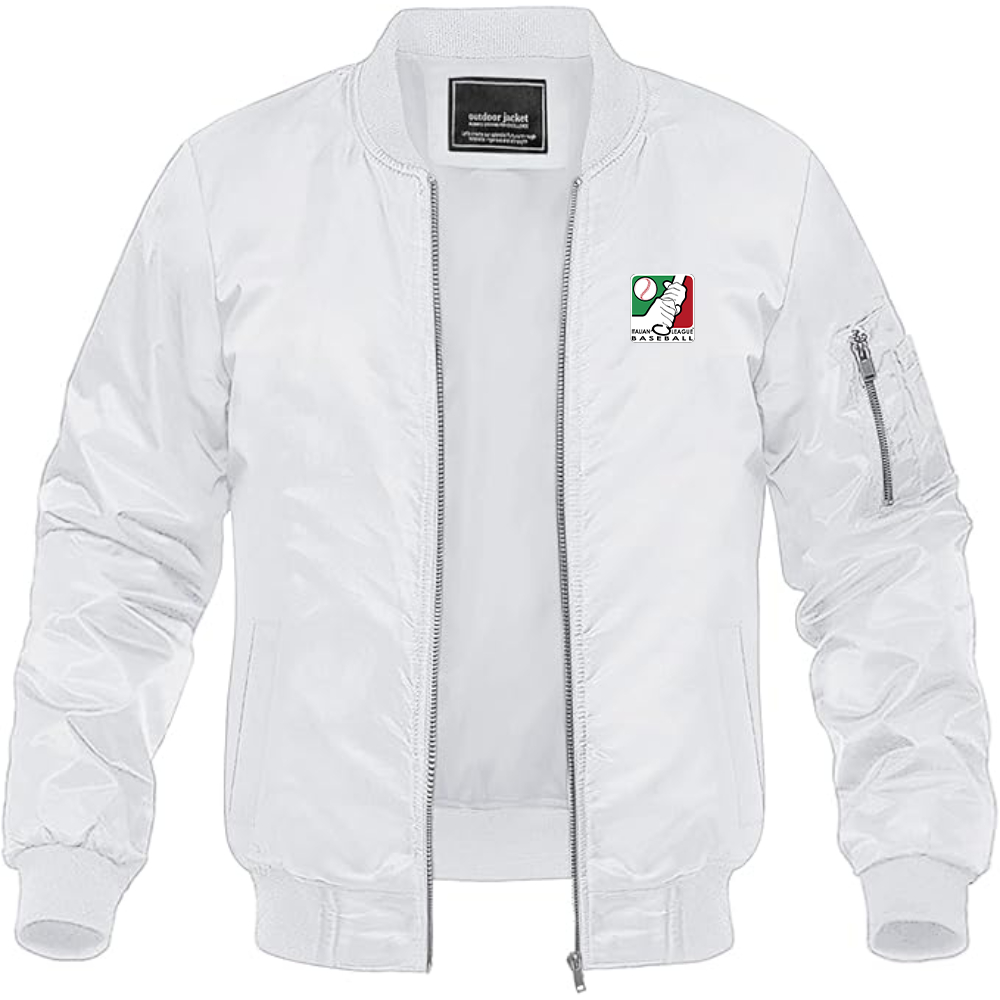 Men's Italian Baseball League Logo Lightweight Bomber Jacket