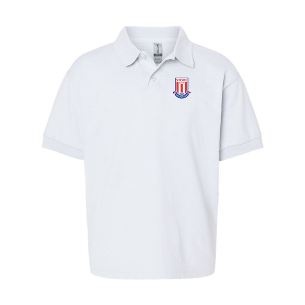 Youth Stoke City Soccer  Gildan Dry Blend Jersey Polo