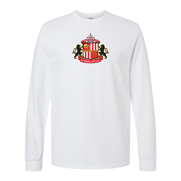 Men's  Sunderland AFC Soccer Gildan Heavy Cotton Long Sleeve T-Shirt
