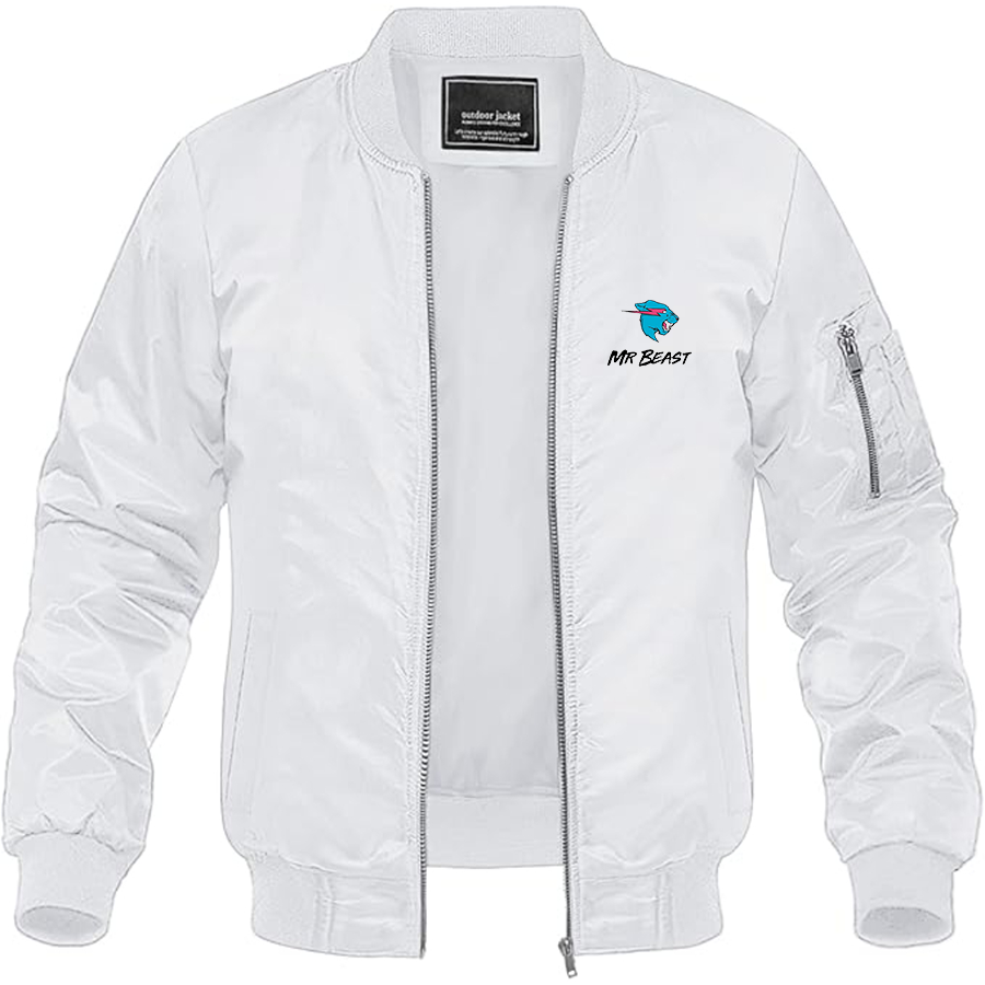 Men's Mr Beast Logo Lightweight Bomber Jacket