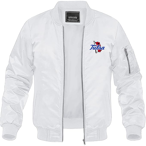 Men's Tulsa Golden Hurricane Lightweight Bomber Jacket Windbreaker Softshell Varsity Jacket Coat