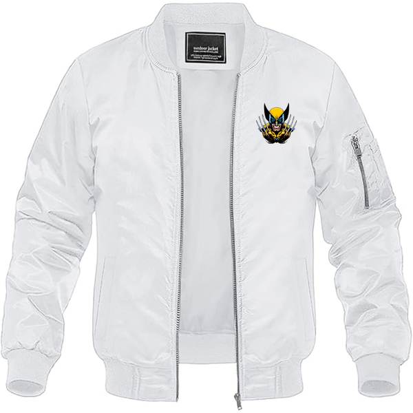Men's Wolverine 2025 Art  Lightweight Bomber Jacket Windbreaker Softshell Varsity Jacket Coat