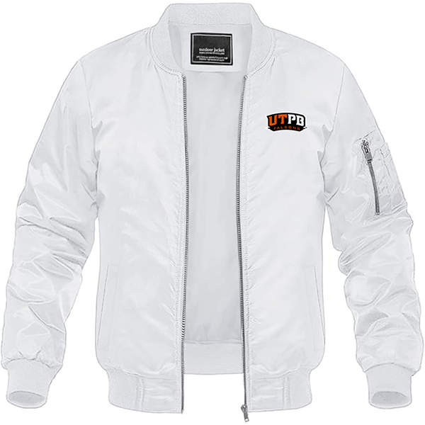 Men's UTPB Falcons Lightweight Bomber Jacket Windbreaker Softshell Varsity Jacket Coat
