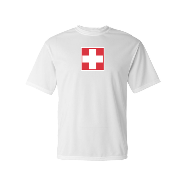 Men's Switzerland National Football Soccer Team Polyester T-Shirt