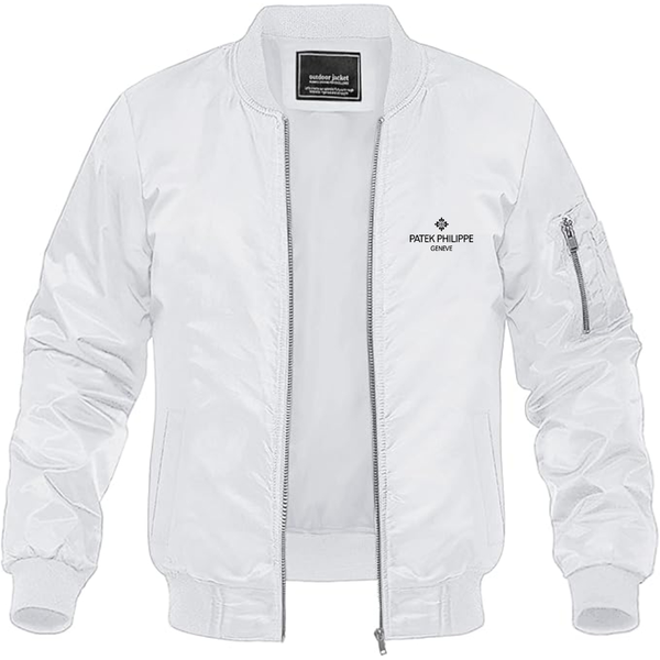 Men's Patek Philippe  Logo  Lightweight Bomber Jacket Windbreaker Softshell Varsity Jacket Coat