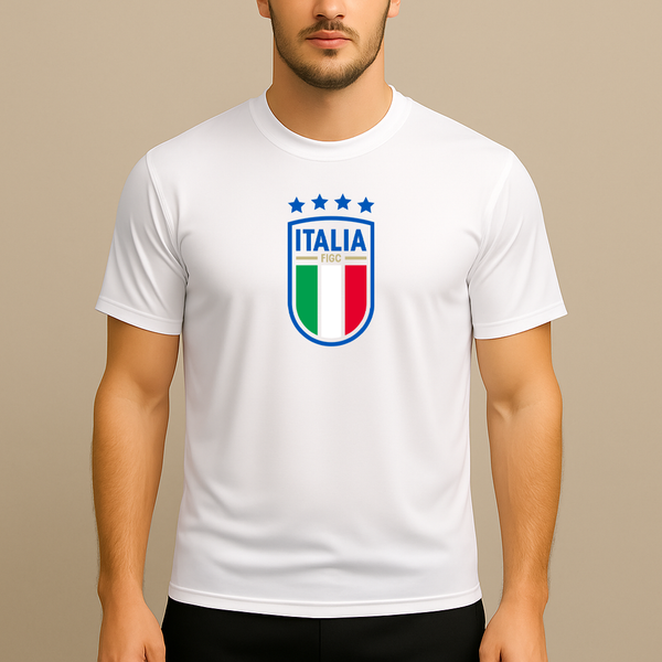Men's Italy National Soccer Team Polyester T-Shirt
