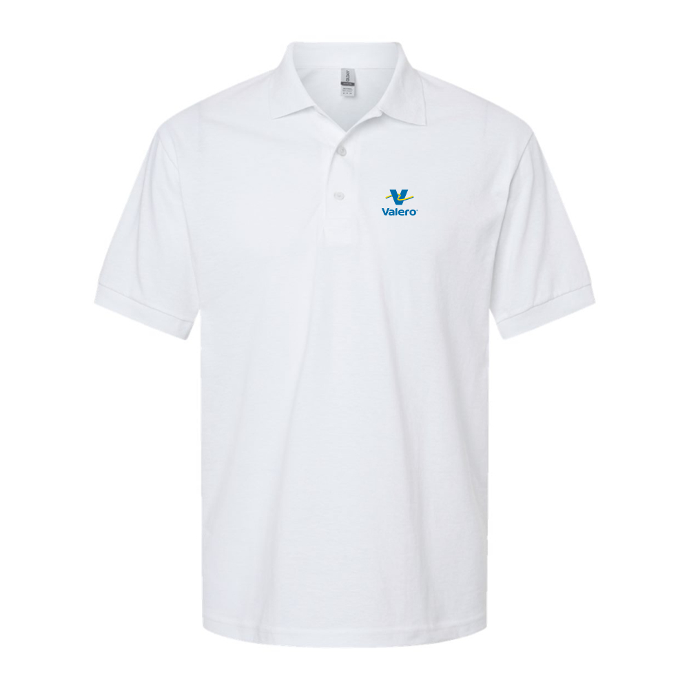 Men's Valero Gas Station Logo Dry Blend Polo - White