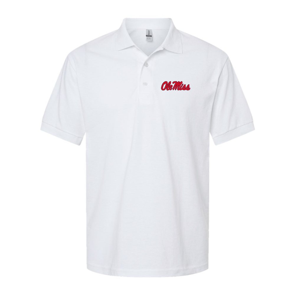Men's Mississippi Rebels Logo Dry Blend Polo - White