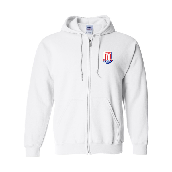 Men's Stoke City Soccer  Gildan  Heavy Blend Full Zip Hooded Sweatshirt