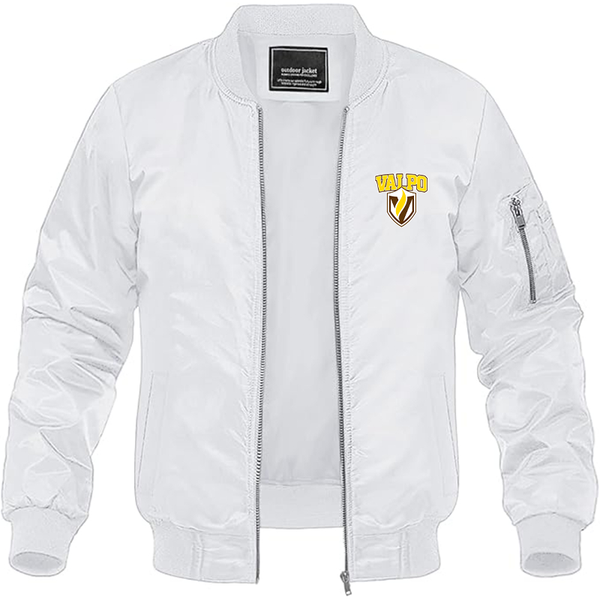 Men's Valparaiso Crusaders  Lightweight Bomber Jacket Windbreaker Softshell Varsity Jacket Coat