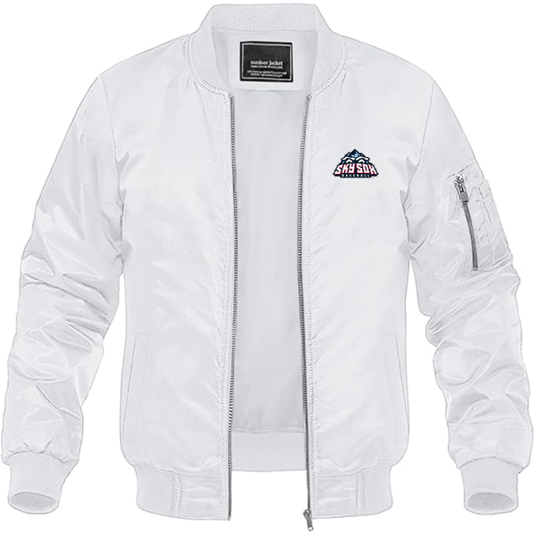 Men's Colorado Springs Sky Sox  Logo Lightweight Bomber Jacket Windbreaker Softshell Varsity Jacket Coat