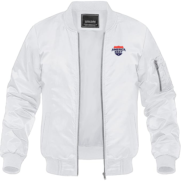 Men's   America East Conference Lightweight Bomber Jacket Windbreaker Softshell Varsity Jacket Coat