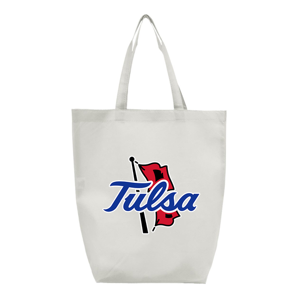 Tulsa Golden Hurricane Q-Tees Non-Woven Gusset Bottom Tote