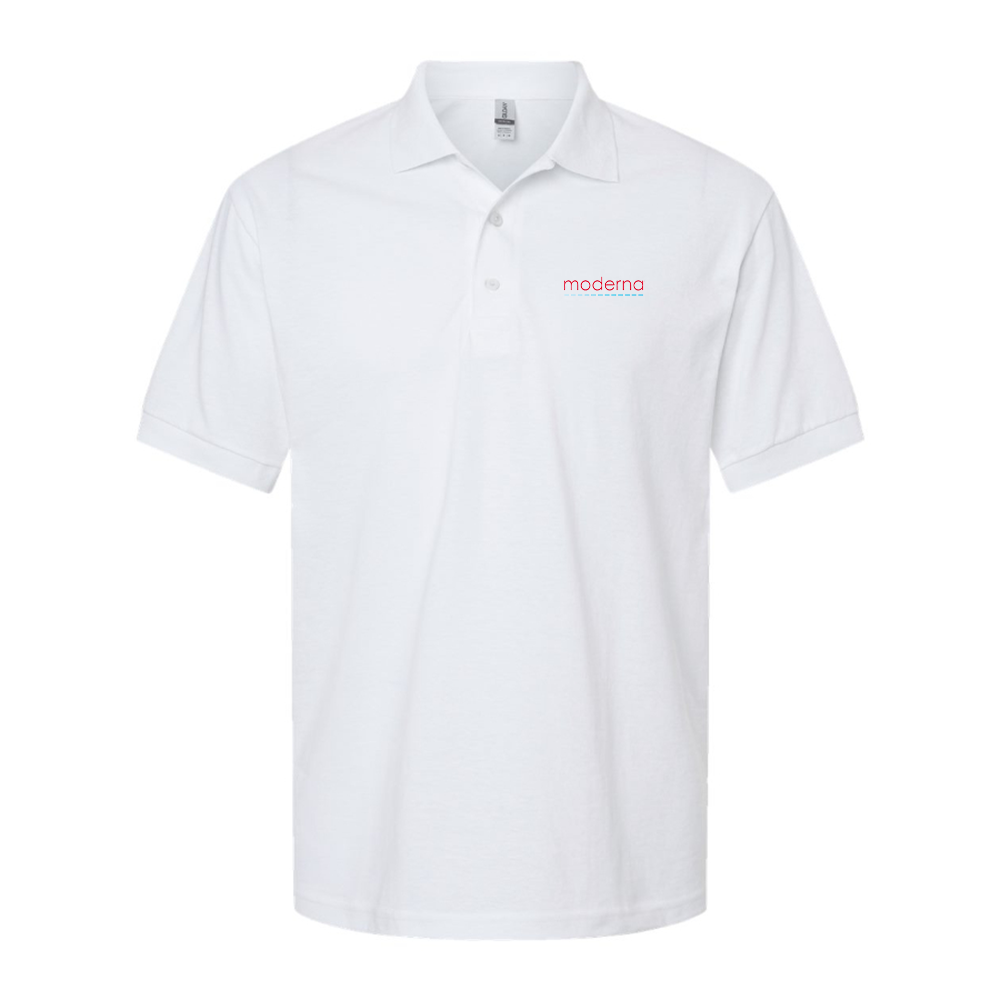Men's Moderna Logo Dry Blend Polo - White