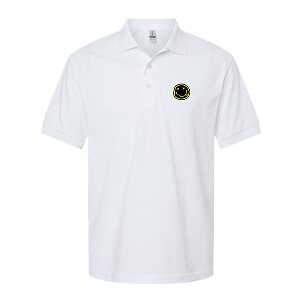 Men's Nirvana Yellow and Black Face Dry Blend Jersey Polo