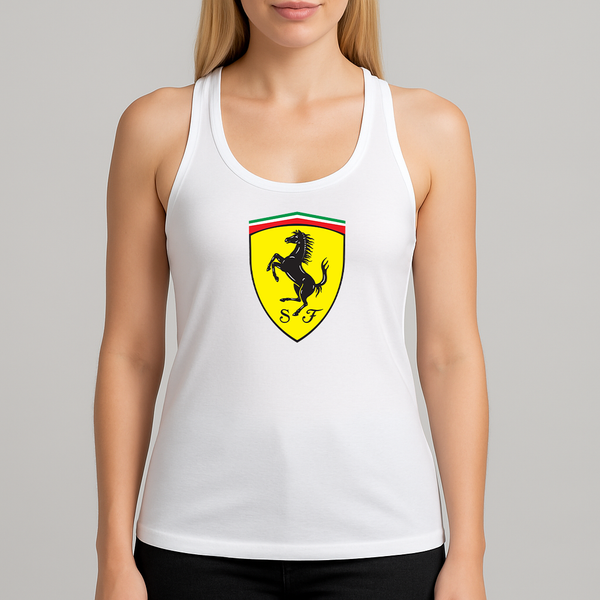 Women's Ferrari Motorsport Car Racerback Tank Top