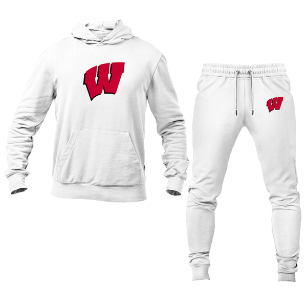 Men's  Wisconsin Badgers Hoodie Joggers Set