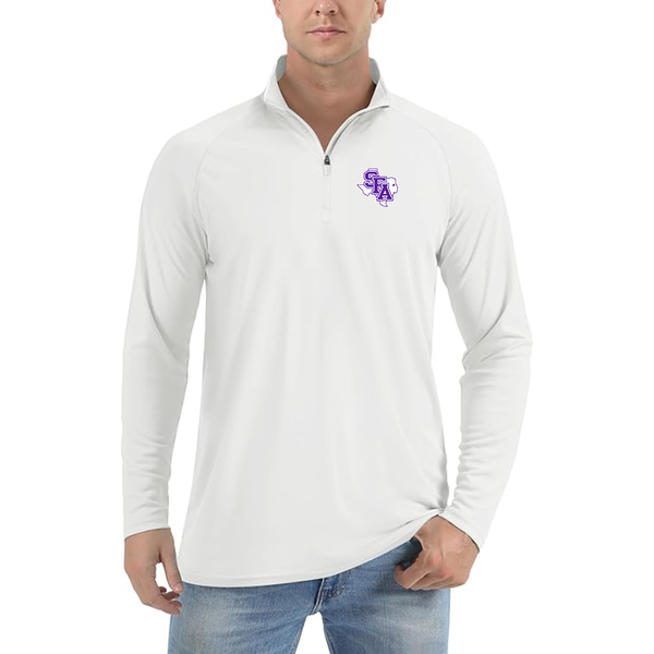 Men's  Stephen F. Austin Lumberjacks Lightweight Quarter-Zip Athletic Shirt Long Sleeve Western Carolina Catamounts