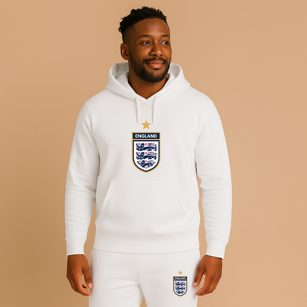 Men's England National Soccer Team Logo Hoodie Joggers Set