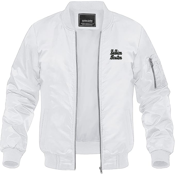 Men's De Dion Bouton Logo Lightweight Bomber Jacket Windbreaker Softshell Varsity Jacket Coat