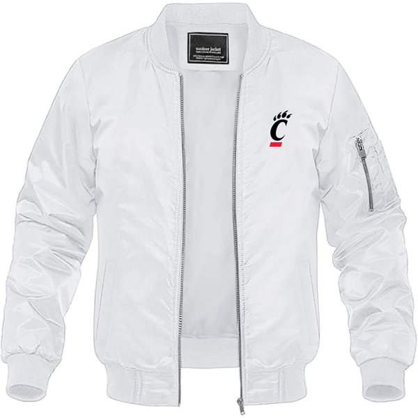 Men's Cincinnati Bearcats Lightweight Bomber Jacket Windbreaker Softshell Varsity Jacket Coat