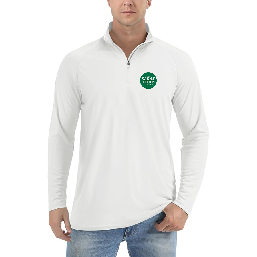 Men'sWhole Foods Market  Lightweight Quarter-Zip Athletic Shirt Long Sleeve Western Carolina Catamounts