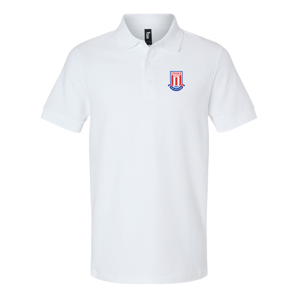 Men's Stoke City Soccer  Gildan Hammer Pique Polo