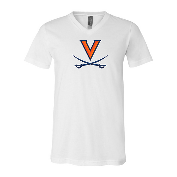 Men's Virginia Cavaliers BELLA + CANVAS - Jersey V-Neck T-Shirt