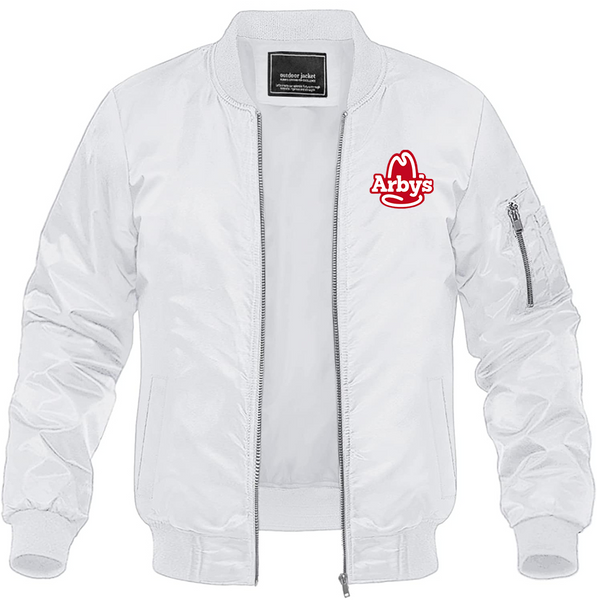 Men's Arbys Lightweight Bomber Jacket Windbreaker Softshell Varsity Jacket Coat