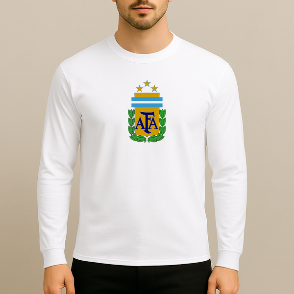 Men's Argentina National Soccer Team Long Sleeve T-Shirt
