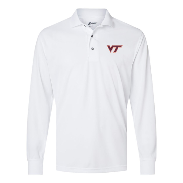 Men's Virginia Tech Hokies Paragon Prescott Long Sleeve Polo