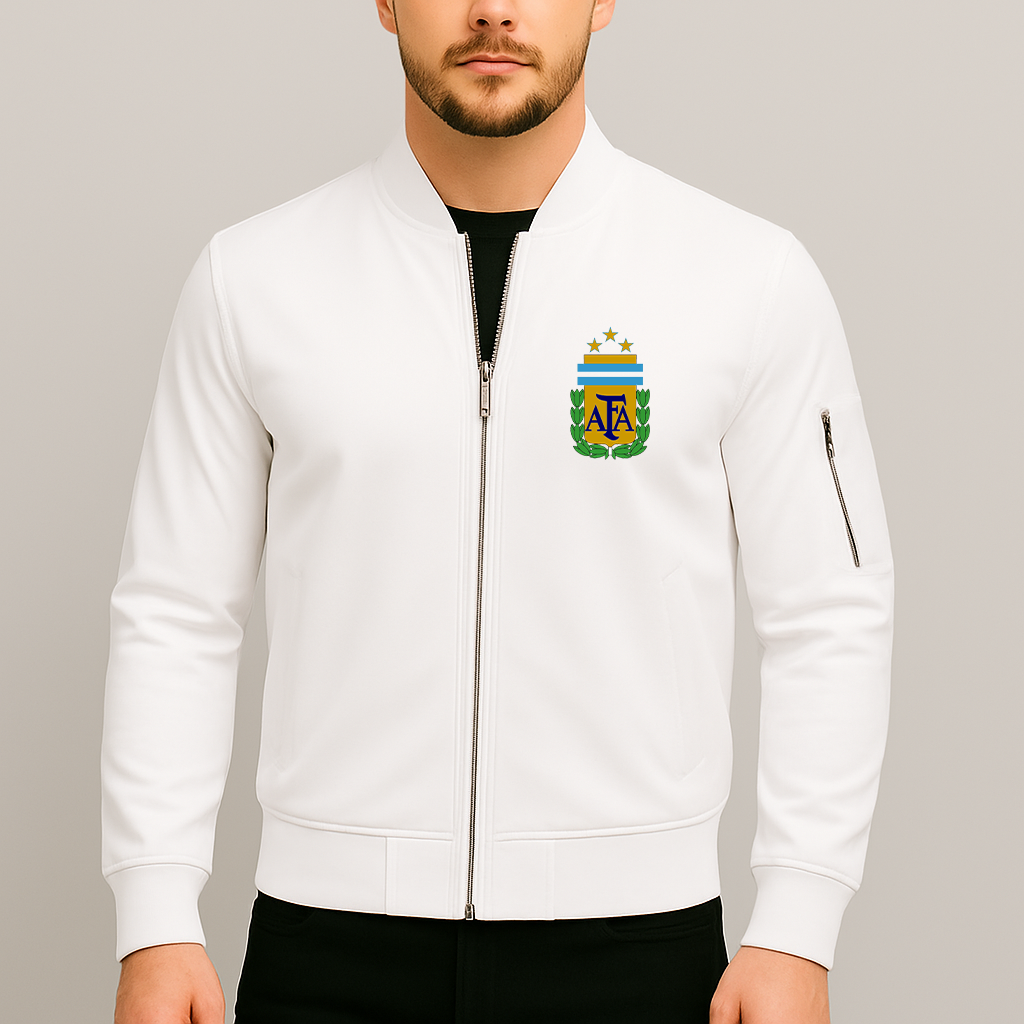 Men's Argentina National Soccer Team Lightweight Bomber Jacket