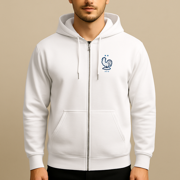 Men's France National Soccer Team Zipper Hoodie