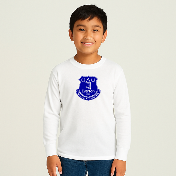 Youth Kids Everton FC Long Sleeve T-Shirt