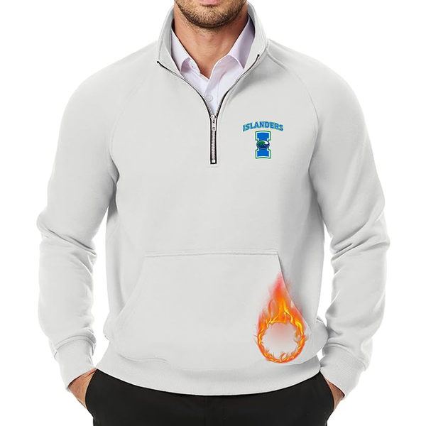 Men's Texas AM CC Islanders  JMIERR Quarter Zip Pullover Heavy Sweatshirts Warm Fleece Sweatshirt Polo Shirt with Pockets