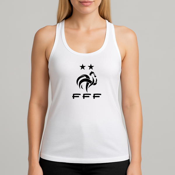 Women's France Soccer Racerback Tank Top