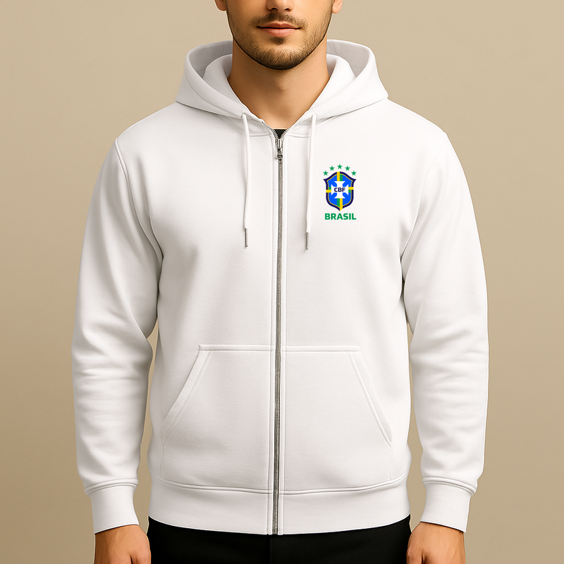 Men's Brasil National Soccer Team Zipper Hoodie