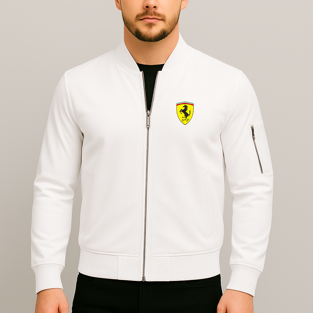 Men’s Ferrari Motorsport Car Lightweight Bomber Jacket