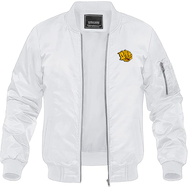 Men's  Arkansas PB Golden Lions Lightweight Bomber Jacket Windbreaker Softshell Varsity Jacket Coat