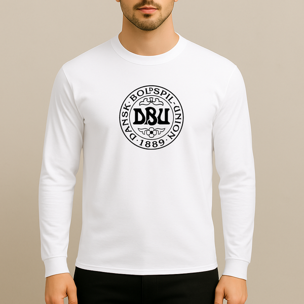 Men's Denmark Soccer Long Sleeve T-Shirt