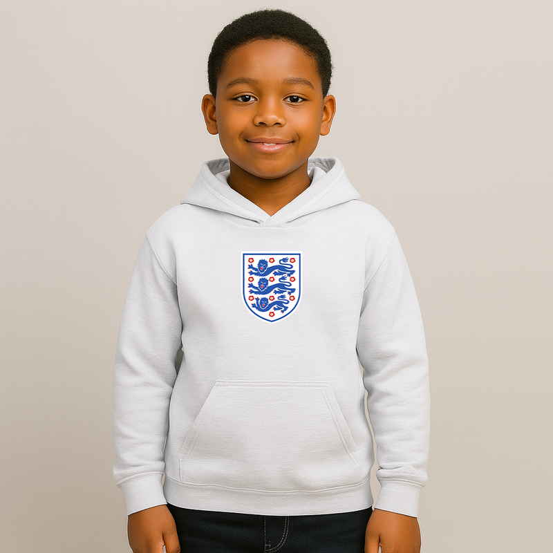 Youth Kids England National Football Team Pullover Hoodie