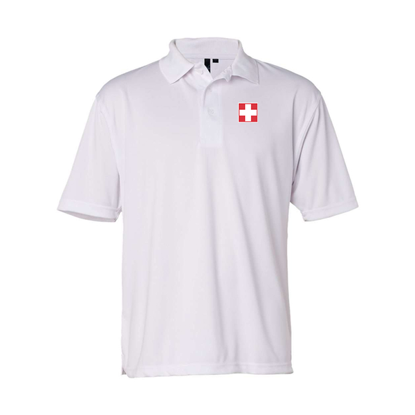 Men's Switzerland National Football Soccer Team Sierra Pacific Moisture Free Mesh Polo