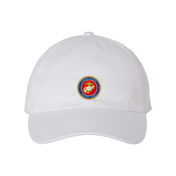 USMC Emblem Valucap Adult Bio-Washed Classic Dad Hat